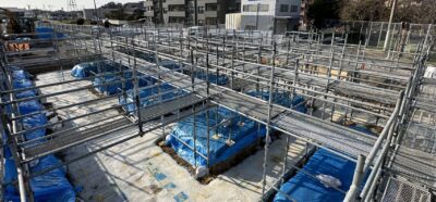 福岡市 東区　鉄筋通路足場工事