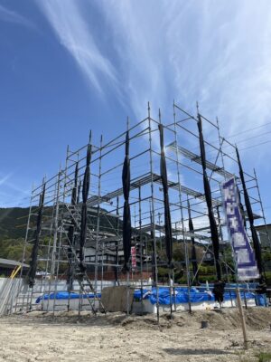 粕屋郡 須恵町　新築足場工事