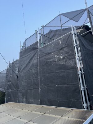 西区 住宅仮設足場工事