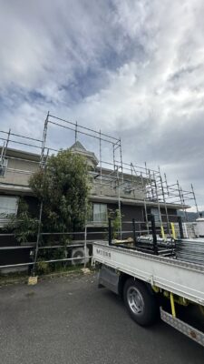 福岡市早良区　仮設足場工事　1200㎡　