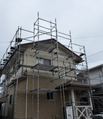 大分県速見郡　仮設足場工事　300㎡