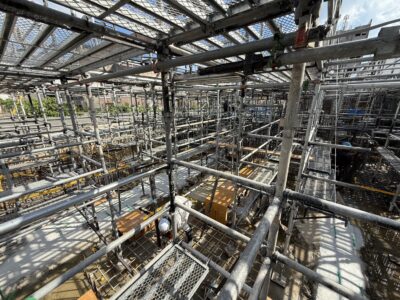 福岡市南区　鉄筋足場工事　3000㎡